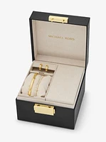 Precious Metal-Plated Brass 3-Piece Pavé Gift Set