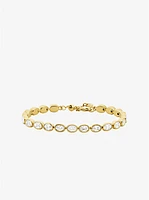 Precious Metal-Plated Cubic Zirconia Tennis Bracelet