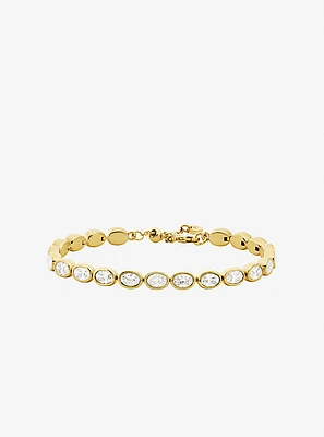 Precious Metal-Plated Cubic Zirconia Tennis Bracelet