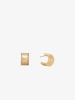 Pavé Logo Huggie Hoop Earrings