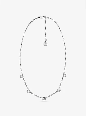 Metal-Plated Sterling Silver Cubic Zirconia Necklace