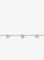 Logo Bezeled Pavé Necklace