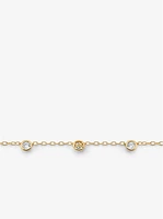 Logo Bezeled Pavé Necklace
