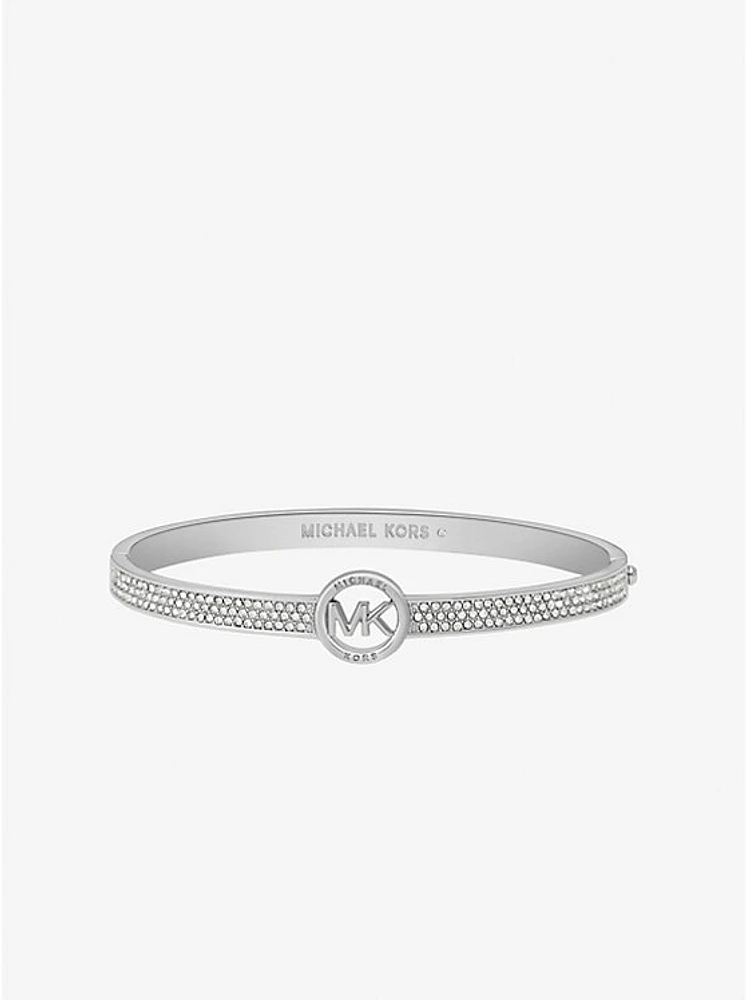 Pulsera rígida con logotipo incrustaciones