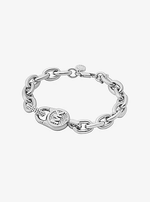 Pavé Lock Chain Link Bracelet