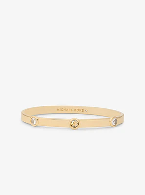 Logo Bezeled Pavé Bangle