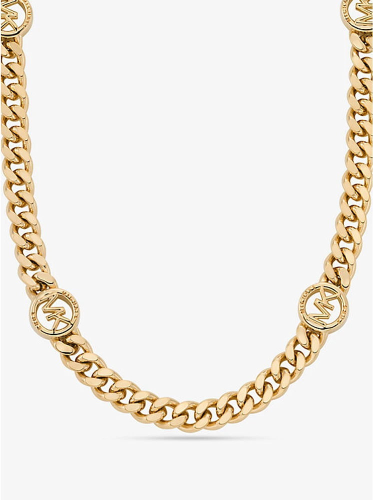 Greenwich Precious Metal-Plated Brass Curb Link Necklace