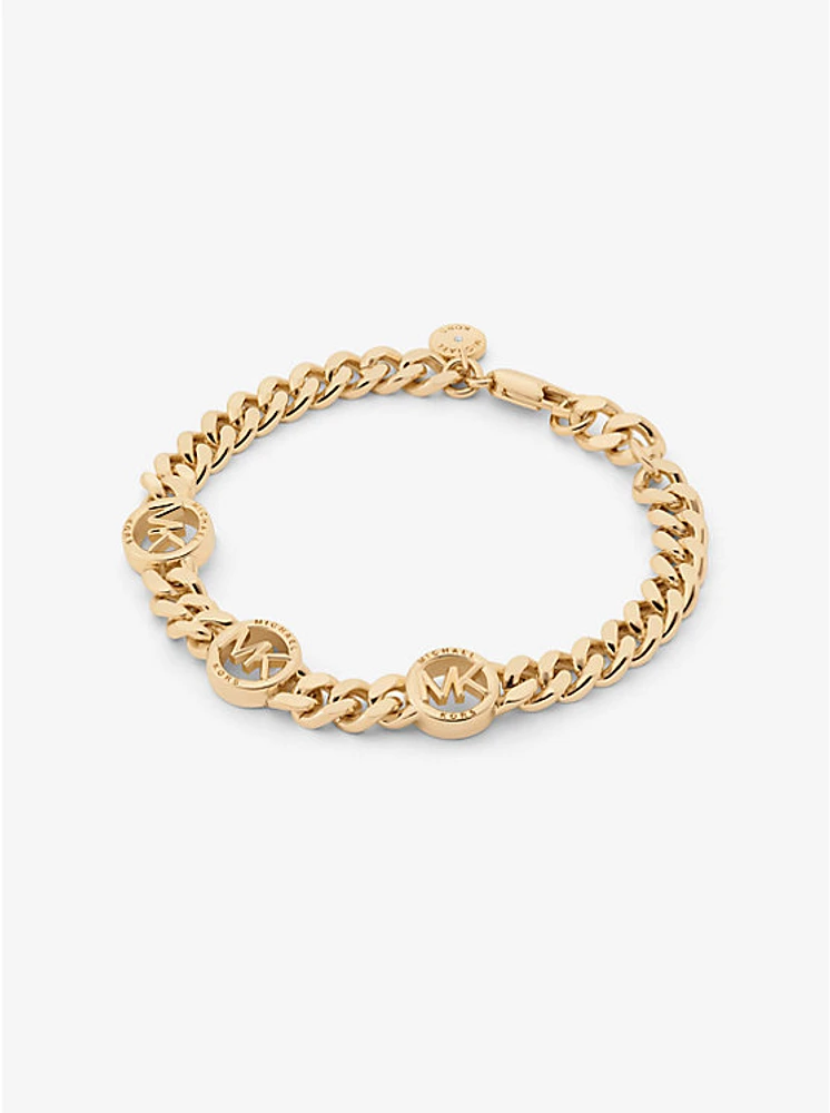 Greenwich Precious Metal-Plated Brass Curb Link Bracelet