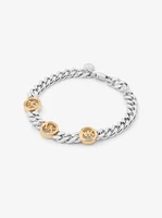 Greenwich Precious Metal-Plated Brass Curb Link Bracelet