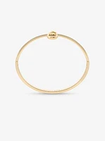 Metal-Plated Pavé Lock Bangle