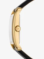 Petite Monroe Gold-Tone and Leather Watch