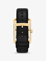 Petite Monroe Gold-Tone and Leather Watch