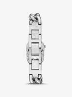 Petite Pavé Silver-Tone Chain-Link Watch