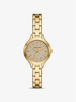 Mini Aspyn Pavé Gold-Tone Watch