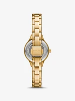 Mini Aspyn Pavé Gold-Tone Watch