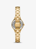 Mini Aspyn Pavé Gold-Tone Watch