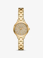 Mini Aspyn Pavé Gold-Tone Watch