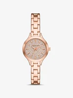 Mini Aspyn Pavé Rose Gold-Tone Watch