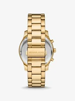 Oversized Berkley Pavé Gold-Tone Watch