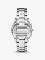 Oversized Berkley Pavé Silver-Tone Watch