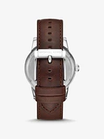 Oversized Hutton Two-Tone and Leather Watch