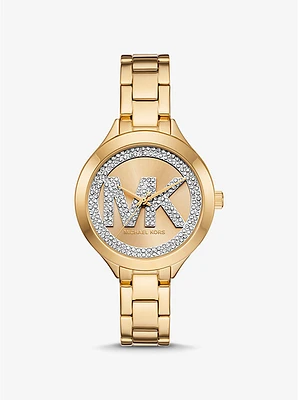 Aspyn Gold-Tone Pavé Watch