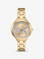 Aspyn Gold-Tone Pavé Watch