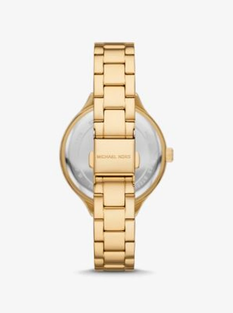 Aspyn Gold-Tone Pavé Watch