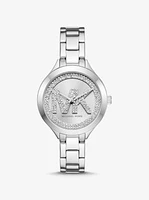 Aspyn Silver-Tone Pavé Watch