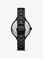 Aspyn Pavé Logo Black-Tone Watch