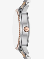 Melissa Pavé Tri-Tone Watch
