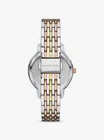 Melissa Pavé Tri-Tone Watch