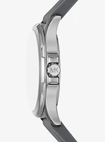 Oversized Bowen Gray-Tone and Silicone Watch