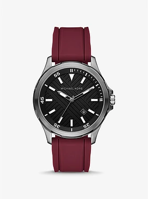 Oversized Bowen Gunmetal-Tone Silicone Watch