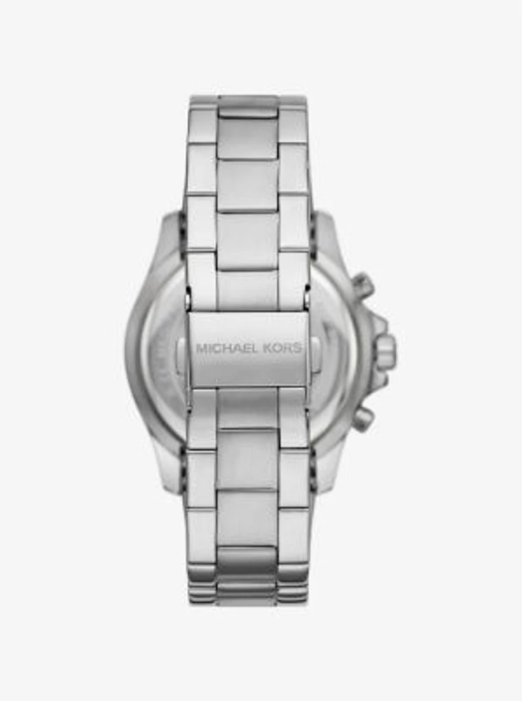 Oversized Everest Pavé Silver-Tone Watch