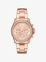 Oversized Everest Pavé Rose Gold-Tone Watch