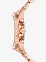 Oversized Everest Pavé Rose Gold-Tone Watch