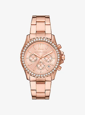 Oversized Everest Pavé Rose Gold-Tone Watch