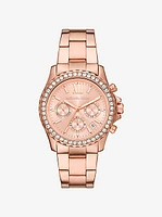 Oversized Everest Pavé Rose Gold-Tone Watch