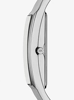 Yazmeen Silver-Tone Bangle Watch