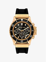 Oversized Everest Gold-Tone and Silicone Watch