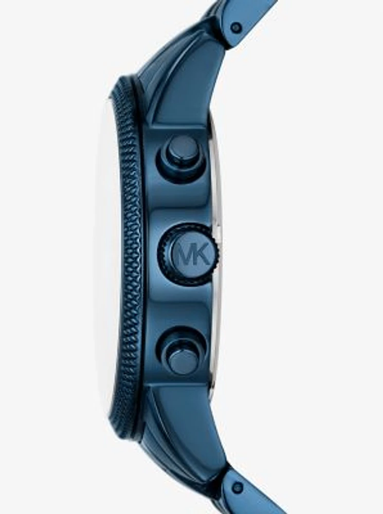 Oversized Hutton Blue-Tone Watch
