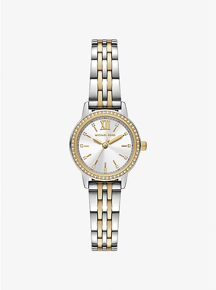 Mini Melissa Pavé Two-Tone Watch