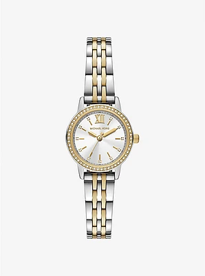 Mini Melissa Pavé Two-Tone Watch