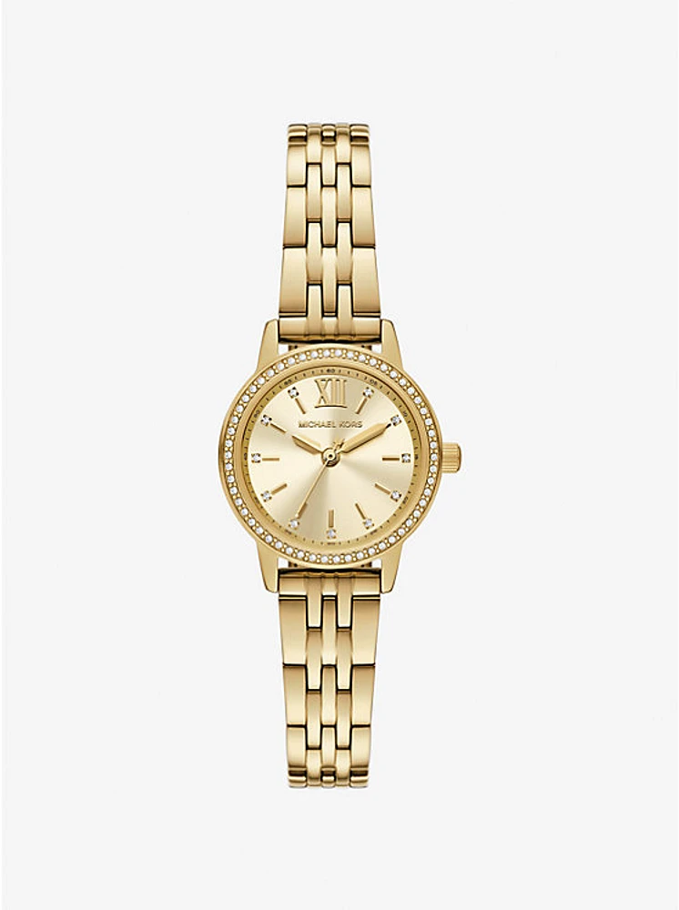 Mini Melissa Pavé Gold-Tone Watch