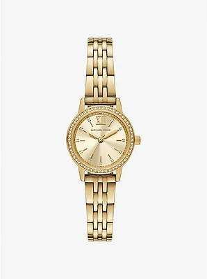 Mini Melissa Pavé Gold-Tone Watch