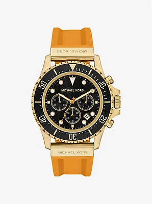 Oversized Everest Gold-Tone and Silicone Watch