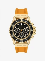 Oversized Everest Gold-Tone and Silicone Watch