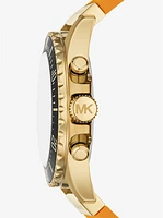 Oversized Everest Gold-Tone and Silicone Watch