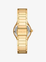 Mini Sylvia Pavé Gold-Tone Watch and Bracelet Gift Set
